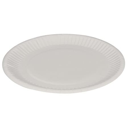 Abena Plates, Round, Clay-Coated Paper, 7 Inch, Paper-Plate Design, Eco-Friendly, PK1000 5630
